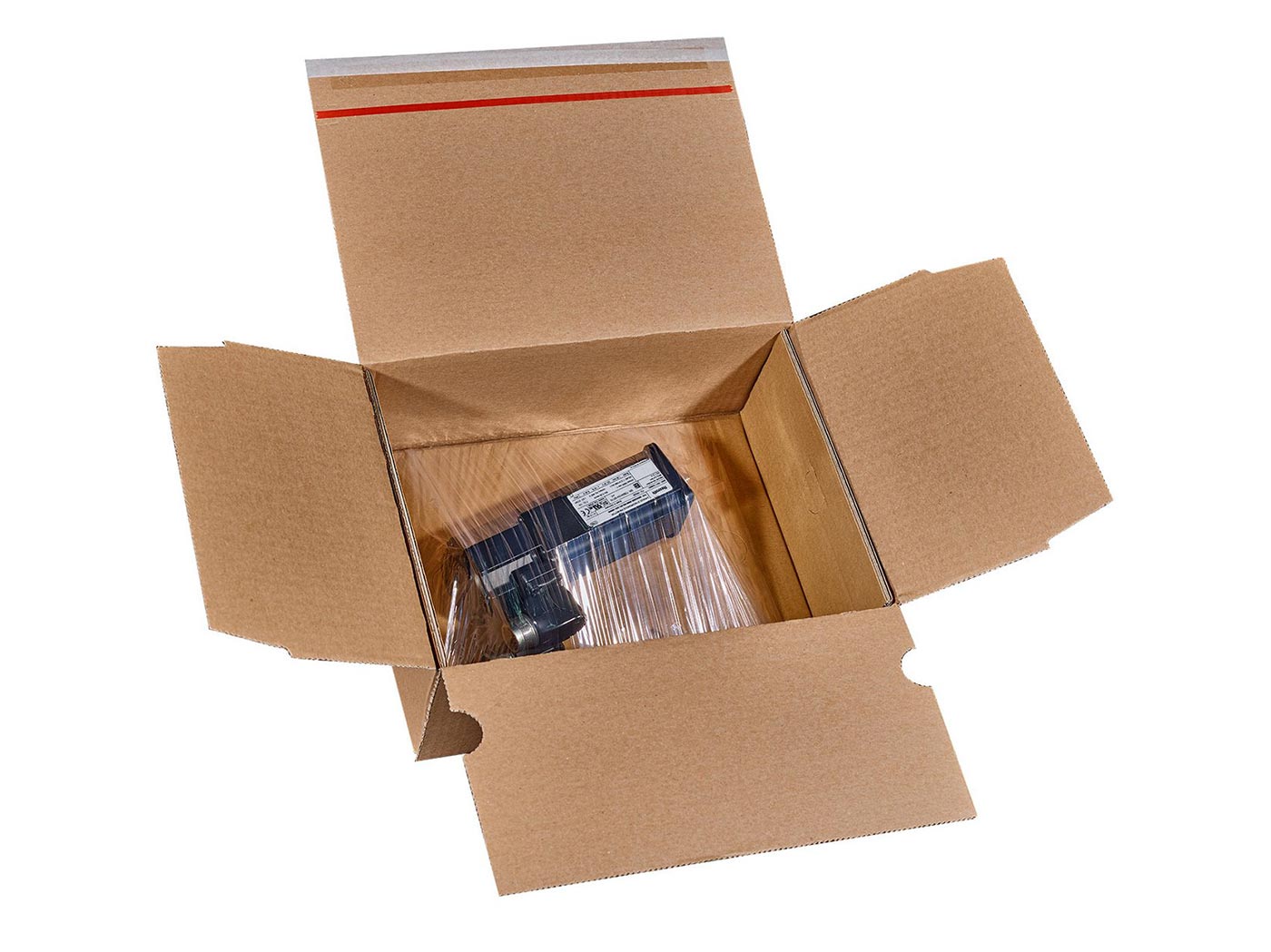 Packaging process: wrapped product placed in the carton